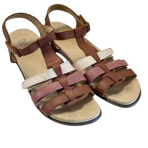 Hotter Comfort Concept Sandals Leather Gladiator Brown Shoes Women's US 10 /UK 8